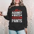 Baseball Moms Against White Baseball Pants Women Crewneck Sweatshirt Baseball Moms Against White Baseball Pants Women Crewneck Sweatshirt