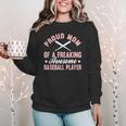 Baseball Player Pitcher Catcher Baseball Mom Mother Women Crewneck Sweatshirt