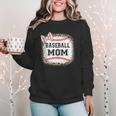 Baseball-Shirt Women Girls Mama Baseball Mom Women Crewneck Sweatshirt