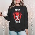 Best Baseball Mom Ever Baseball Women Crewneck Sweatshirt