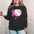 Breast Cancer Awareness Baseball Mom Women Crewneck Sweatshirt Breast Cancer Awareness Baseball Mom Women Crewneck Sweatshirt