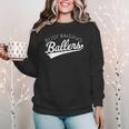 Busy Raising Ballers Baseball Mom & Parent Sports Women Crewneck Sweatshirt Busy Raising Ballers Baseball Mom & Parent Sports Women Crewneck Sweatshirt