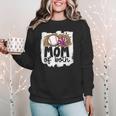 Cheer Baseball Mom Of Both Baseball And Cheer Mother Women Crewneck Sweatshirt Cheer Baseball Mom Of Both Baseball And Cheer Mother Women Crewneck Sweatshirt