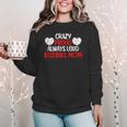 Crazy Proud Always Loud Baseball Mom Shirt Baseball Women Crewneck Sweatshirt