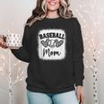 Custom Baseball Mom Number 56 Heart For Mom Women Crewneck Sweatshirt