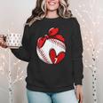Custom Baseball Mom Number 7 Heart For Mom Mommy Women Crewneck Sweatshirt