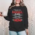 My Favorite Baseball Player Calls Me Mom Baseball Moms Women Crewneck Sweatshirt My Favorite Baseball Player Calls Me Mom Baseball Moms Women Crewneck Sweatshirt