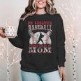 My Favorite Baseball Player Calls Me Mom Proud Baseball Mom Women Crewneck Sweatshirt