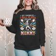 Favorite T-Ball Player Calls Mommy Baseball Mom Women Crewneck Sweatshirt Favorite T-Ball Player Calls Mommy Baseball Mom Women Crewneck Sweatshirt