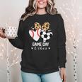 Game Day Vibes Soccer Baseball Mom Heart Women Crewneck Sweatshirt