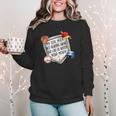 My Girl Might Not Always Swing But I Do Baseball Mom Mama Women Crewneck Sweatshirt