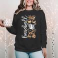 Happy Mother's Day Baseball Mom Leopard Softball Lover Women Crewneck Sweatshirt Happy Mother's Day Baseball Mom Leopard Softball Lover Women Crewneck Sweatshirt