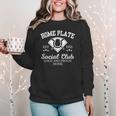 Home Plate Social Club Baseball Moms Group Tee Women Crewneck Sweatshirt Home Plate Social Club Baseball Moms Group Tee Women Crewneck Sweatshirt