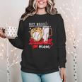 Hot Mess Always Stressed Baseball Mom Women Crewneck Sweatshirt