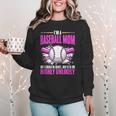 I'm A Baseball Mom Baseball Pitcher Catcher Baseball Player Women Crewneck Sweatshirt