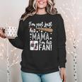 I'm Not Just His Mama I'm His 1 Fan Baseball Mom Women Crewneck Sweatshirt
