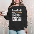 I'm Not Just His Mom I'm His 1 Fan Baseball Mom Women Crewneck Sweatshirt I'm Not Just His Mom I'm His 1 Fan Baseball Mom Women Crewneck Sweatshirt