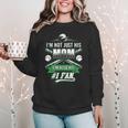 I'm Not Just His Mom I'm His Number 1 Fan Baseball Mommy Women Crewneck Sweatshirt