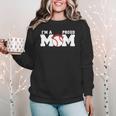 I'm A Proud Mom Baseball Mom Women Crewneck Sweatshirt I'm A Proud Mom Baseball Mom Women Crewneck Sweatshirt