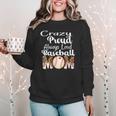 Loud And Proud Baseball Mom Messy Bun 2024 Women Crewneck Sweatshirt Loud And Proud Baseball Mom Messy Bun 2024 Women Crewneck Sweatshirt