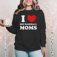 I Love Hot Baseball Moms I Heart Baseball Moms Women Crewneck Sweatshirt I Love Hot Baseball Moms I Heart Baseball Moms Women Crewneck Sweatshirt