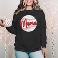 Mama Baseball Mom Women Crewneck Sweatshirt