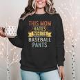 This Mom Hates White Baseball Pants Quote For a Baseball Mom Women Crewneck Sweatshirt This Mom Hates White Baseball Pants Quote For a Baseball Mom Women Crewneck Sweatshirt