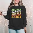 Moms Against Baseball Pants Retro Baseball Mom Women Crewneck Sweatshirt Moms Against Baseball Pants Retro Baseball Mom Women Crewneck Sweatshirt