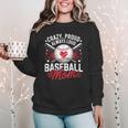 Proud Baseball Mom For Women Mom Baseball Mama Women Crewneck Sweatshirt Proud Baseball Mom For Women Mom Baseball Mama Women Crewneck Sweatshirt