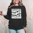 Retro Baseball Mom Summer Groovy Appreciation Women Crewneck Sweatshirt Retro Baseball Mom Summer Groovy Appreciation Women Crewneck Sweatshirt
