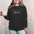 Retro Cute Mother's Day Teeball T-Ball Baseball Mom Women Crewneck Sweatshirt Retro Cute Mother's Day Teeball T-Ball Baseball Mom Women Crewneck Sweatshirt