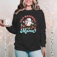 Retro Oily Baseball Mom Meme For Essential Oils Game Day Women Crewneck Sweatshirt