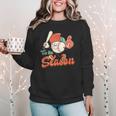 Retro Tis The Season Baseball Mom Baseball Lover Boys Kids Women Crewneck Sweatshirt