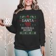 Santa Loves Baseball Moms Ugly Christmas Women Crewneck Sweatshirt