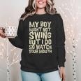 Sassy Baseball Mom Women Crewneck Sweatshirt