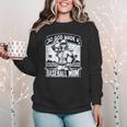 So God Made A Baseball Mom Baseball Player Women Crewneck Sweatshirt So God Made A Baseball Mom Baseball Player Women Crewneck Sweatshirt