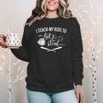 I Teach My Kids To Hit And Steal Baseball Mom Women Crewneck Sweatshirt I Teach My Kids To Hit And Steal Baseball Mom Women Crewneck Sweatshirt
