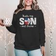 Thats My Son Out There For a Dominican Baseball Mom Women Crewneck Sweatshirt Thats My Son Out There For a Dominican Baseball Mom Women Crewneck Sweatshirt