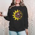 I Have Three Titles Baseball Mom Nurse And Caring Wife Mama Women Crewneck Sweatshirt