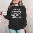 Using Baseball Mom Words Swearing Baseball Mom Sweary Women Crewneck Sweatshirt