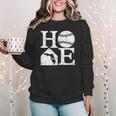 Vintage Baseball Home Florida State Outline Baseball Mom Women Crewneck Sweatshirt