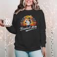 Vintage Retro Sunset Baseball Mom Mother's Day Women Crewneck Sweatshirt Vintage Retro Sunset Baseball Mom Mother's Day Women Crewneck Sweatshirt