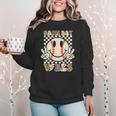 Women Kids Baseball Game Day Vibes Smile Baseball Mom Women Crewneck Sweatshirt Women Kids Baseball Game Day Vibes Smile Baseball Mom Women Crewneck Sweatshirt