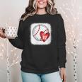 Womens Bleached Custom Baseball Mom Number 32 Heart For Mom Women Crewneck Sweatshirt Womens Bleached Custom Baseball Mom Number 32 Heart For Mom Women Crewneck Sweatshirt