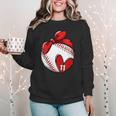 Womens Custom Baseball Mom Number 11 Heart For Mom Mommy Women Crewneck Sweatshirt Womens Custom Baseball Mom Number 11 Heart For Mom Mommy Women Crewneck Sweatshirt