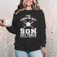 Yes This Is My Son Out Baseball Mom Women Crewneck Sweatshirt Yes This Is My Son Out Baseball Mom Women Crewneck Sweatshirt