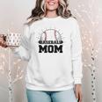 American Flag Patriotic Game Day Baseball Mom Women Crewneck Sweatshirt