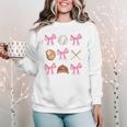 Baseball Coquette Bow Baseball Mama Baseball Mom Premium Women Crewneck Sweatshirt Baseball Coquette Bow Baseball Mama Baseball Mom Premium Women Crewneck Sweatshirt
