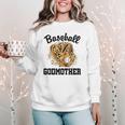 Baseball Godmother Leopard Heart Baseball Mom Game Day Women Crewneck Sweatshirt Baseball Godmother Leopard Heart Baseball Mom Game Day Women Crewneck Sweatshirt