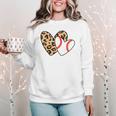Baseball Heart Leopard Heart Sport Baseball Mom Women Crewneck Sweatshirt Baseball Heart Leopard Heart Sport Baseball Mom Women Crewneck Sweatshirt
